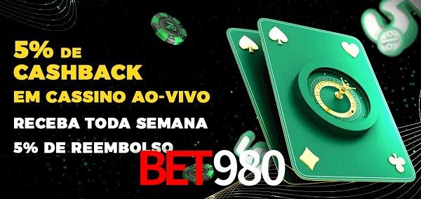 Promoções do cassino ao Vivo bet980